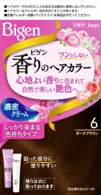 JAN 4987205051401 ビゲン 香りのヘアカラー クリーム 6 ダークブラウン(1セット) ホーユー株式会社 美容・コスメ・香水 画像