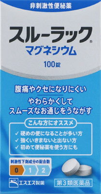 JAN 4987300066010 スルーラック マグネシウム(100錠入) エスエス製薬株式会社 医薬品・コンタクト・介護 画像