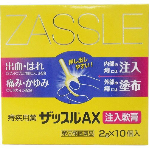 JAN 4987307240833 ザッスルAX 注入軟膏(2g*10コ入) 中外医薬生産株式会社 医薬品・コンタクト・介護 画像