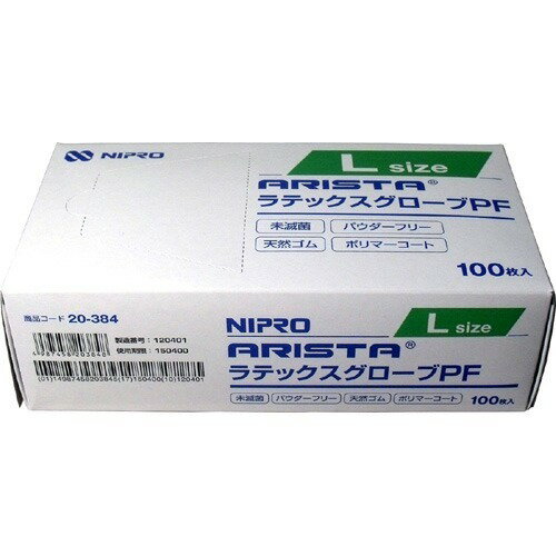 JAN 4987458203848 ニプロ ラテックスグローブPF Lサイズ(100枚入) ニプロ株式会社 日用品雑貨・文房具・手芸 画像