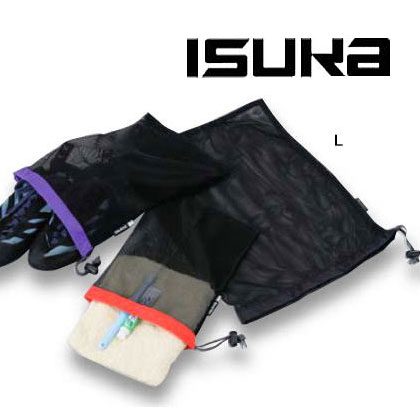 JAN 4988998359217 イスカ ISUKA Mesh Bag メッシュバッグ L ブラック×ブラック 359201 株式会社イスカ スポーツ・アウトドア 画像