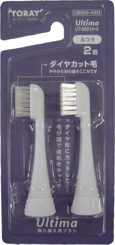 JAN 4994864610108 東レ 超音波歯ブラシ ウルティマ フレッシュ用替ブラシ UB600-H2D(2コ入) 朝日医理科株式会社 家電 画像