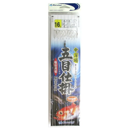 JAN 4995555525183 まるふじ 中深場五目仕掛 D-036 針16号-ハリス6号 株式会社まるふじ スポーツ・アウトドア 画像