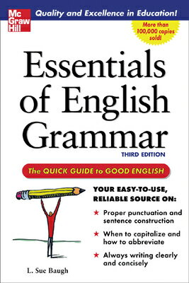 ISBN 9780071457088 Essentials of English Grammar: A Quick Guide to Good English/MCGRAW HILL BOOK CO/L. Baugh 本・雑誌・コミック 画像