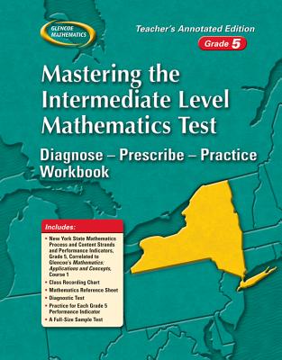 ISBN 9780078744099 Mastering the New York Intermediate Level Mathematics Test: Diagnose--Prescribe--Practice Workbook,/GLENCOE SECONDARY/McGraw-Hill 本・雑誌・コミック 画像