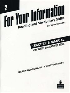 ISBN 9780131991842 For Your Information 2 E 2 Teacher’s Manual 本・雑誌・コミック 画像