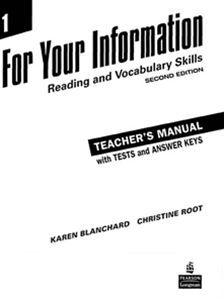 ISBN 9780131991859 For Your Information 2 E 1 Teacher’s Manual 本・雑誌・コミック 画像