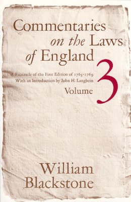 ISBN 9780226055435 Commentaries on the Laws of England, Volume 3: A Facsimile of the First Edition of 1765-1769/UNIV OF CHICAGO PR/William Blackstone 本・雑誌・コミック 画像