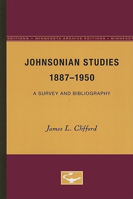 ISBN 9780816660186 Johnsonian Studies, 1887-1950: A Survey and Bibliography/UNIV OF MINNESOTA PR/James L. Clifford 本・雑誌・コミック 画像