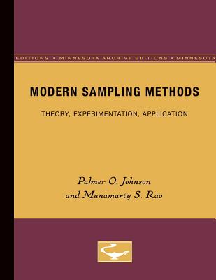 ISBN 9780816671625 Modern Sampling Methods: Theory, Experimentation, Application Minne/UNIV OF MINNESOTA PR/Palmer Johnson 本・雑誌・コミック 画像