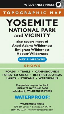 ISBN 9780899974880 Map Yosemite National Park and Vicinity/WILDERNESS PR/Wilderness Press 本・雑誌・コミック 画像