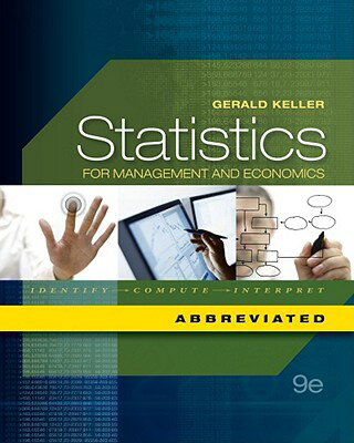 ISBN 9781111527327 Statistics for Management and Economics: Abbreviated/SOUTH WESTERN/Gerald Keller 本・雑誌・コミック 画像