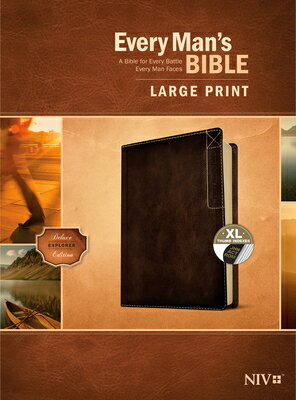 ISBN 9781496447951 Every Man's Bible Niv, Large Print, Deluxe Explorer Edition (Leatherlike, Rustic Brown, Indexed)/TYNDALE HOUSE PUBL/Tyndale 本・雑誌・コミック 画像