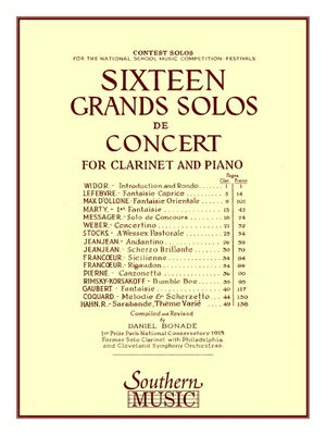 ISBN 9781581060560 16 Grand Solos de Concert: Clarinet with Piano/HAL LEONARD PUB CO/Hal Leonard Corp 本・雑誌・コミック 画像