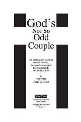 ISBN 9781929733132 God's Not So Odd Couple: The Lords Work Volume 1/BOOKBABY/Paul Rice 本・雑誌・コミック 画像