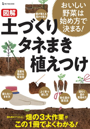 ISBN 9784651201870 図解土づくりタネまき植えつけ おいしい野菜は始め方で決まる！/ワン・パブリッシング 立風書房 本・雑誌・コミック 画像