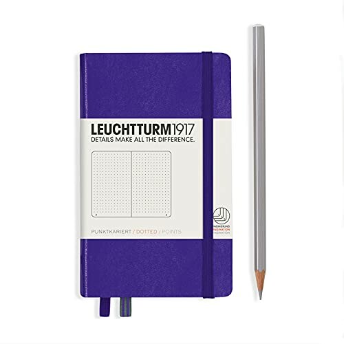 EAN 4004117444371 ドット罫　LEUCHTTURM1917 ロイヒトトゥルム ノート　ポケットサイズ　A6　Dotted ドット罫 パープル　1896-346683 日用品雑貨・文房具・手芸 画像