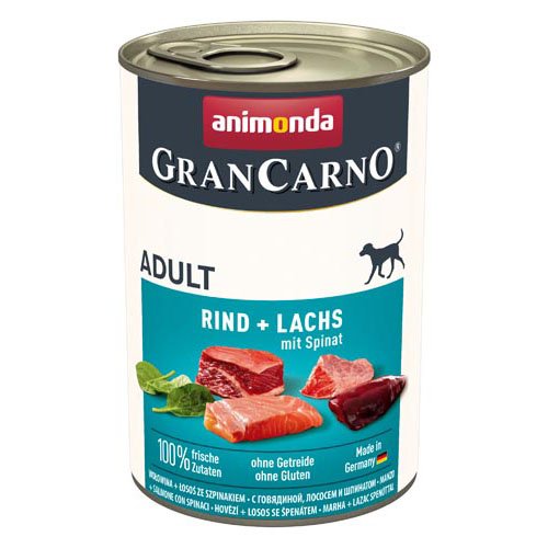 EAN 4017721827546 アニモンダ 犬用 グランカルノ 缶 アダルト 牛肉・サーモン・野菜(400g) ペット・ペットグッズ 画像