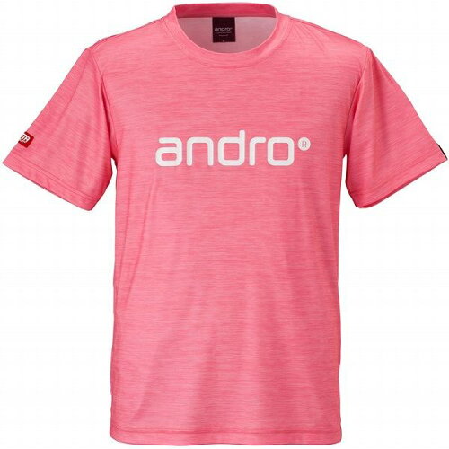EAN 4039016606490 andro アンドロ 卓球ゲームシャツ ANDRO NAPA T－SHIRTS MELANGE ナパTシャツ メランジ 杢ピンク×ホワイト サイズ：3XL スポーツ・アウトドア 画像