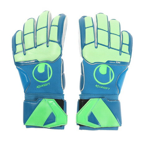 EAN 4051309946717 uhlsport ウールシュポルト サッカー GK キーパーグローブ アクアソフト 1011224 7 パシフィックブルー×フローグリーン スポーツ・アウトドア 画像