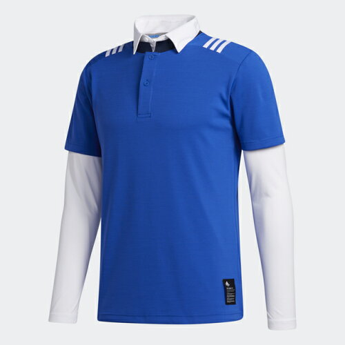 EAN 4060522954386 adidas アディダス スリーストライプス レイヤードスタンドカラーシャツ / Two-in-One Long Sleeve Polo Shirt FS6868  S スポーツ・アウトドア 画像