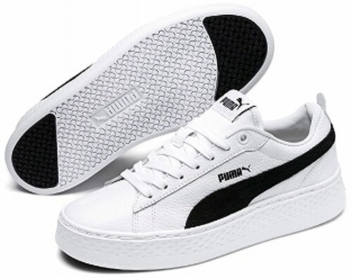 EAN 4060978764898 PUMA プーマ プーマ スマッシュ プラットフォーム L ウィメンズ スニーカー 23 Puma White-Puma Black 366487 靴 画像