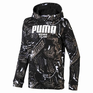 EAN 4060981483601 PUMA プーマ Alpha AOP Hoody FL B 120 Puma Black 580917 スポーツ・アウトドア 画像