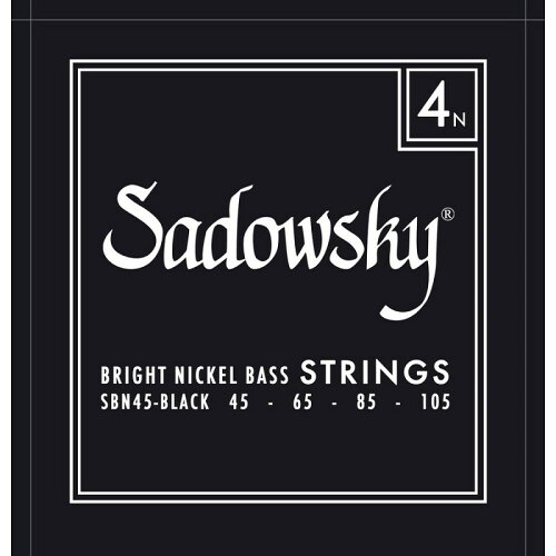 EAN 4061688038774 Sadowsky ELECTRIC BASS STRINGSBright Nickel 4ST 45-105 SBN45/Black 楽器・音響機器 画像