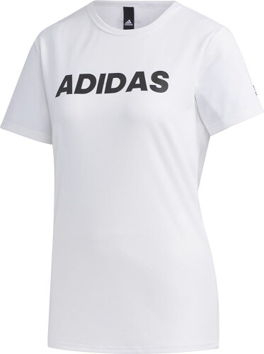 EAN 4062051118574 adidas アディダス W MH キャップリニア Tシャツ レディース GUN30 FM5306 WHT J/L スポーツ・アウトドア 画像