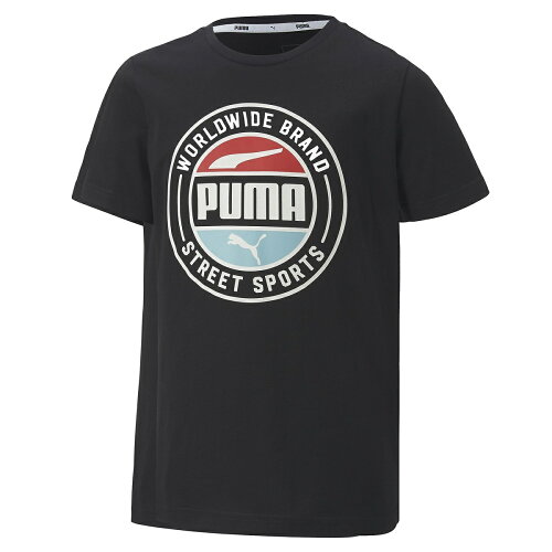 EAN 4062449929683 PUMA プーマ キッズ ALPHA サマー Tシャツ 半袖 120-160cm 120 Puma Black 583011 キッズ・ベビー・マタニティ 画像