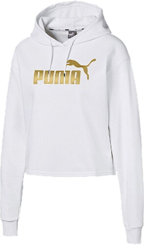 EAN 4062451071073 プーマ ESS+_クロップド_フーディスウェット 582872 色 : PUMA_WH-GO サイズ : L スポーツ・アウトドア 画像