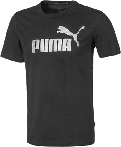 EAN 4062451145095 プーマ ESS+_メタリック_ロゴTシャツ 582046 色 : PUMA_BLACK サイズ : L スポーツ・アウトドア 画像