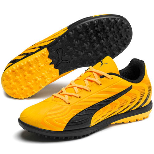 EAN 4062451539306 PUMA プーマ キッズ プーマ ワン 20.4 TT JR サッカー ターフトレーニング 20-24.5cm 21 YELLOW-Puma Black-Orange 105842 靴 画像