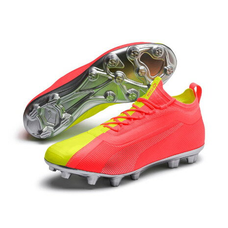 EAN 4062451801311 PUMA プーマ プーマ ワン 20.1 HG OSG サッカースパイク 25.5 Peach-Fizzy Yellow-Silver 105958 スポーツ・アウトドア 画像