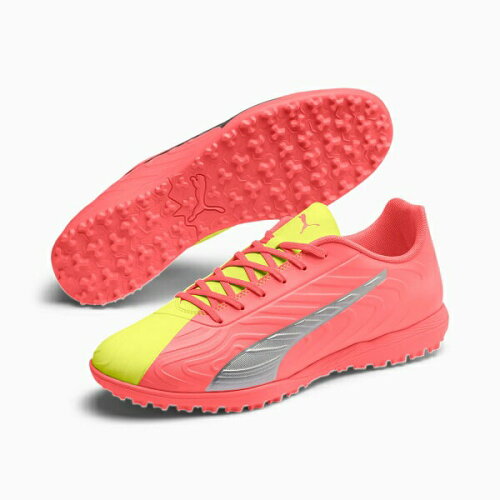 EAN 4062451804817 PUMA プーマ プーマ ワン 20.4 TT OSG サッカー ターフトレーニング 26.5 Peach-Fizzy Yellow-Silver 105968 靴 画像