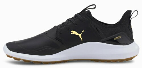 EAN 4062453286901 PUMA プーマ ゴルフ イグナイト NXT クラフテッド スパイクレス シューズ 25.5 Black-Black-Gold 192437 靴 画像