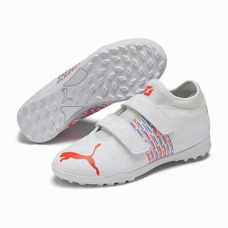 EAN 4063697944435 PUMA キッズ フューチャー 4.1 TT V JR サッカー トレーニングシューズ 17-19cm 17 Puma White-Red Blast 106405 靴 画像