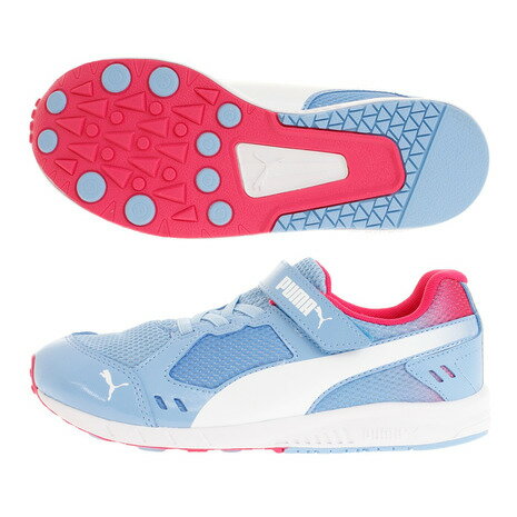 EAN 4063698284783 PUMA プーマ キッズ プーマ スピードモンスター V3 スニーカー 17-24cm 18 Team Light Blue-Puma White 190266 キッズ・ベビー・マタニティ 画像