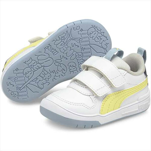 EAN 4063699486353 PUMA プーマ ベビー プーマ マルチフレックス SL V INF 12-16cm 12 Puma White-Yellow Pear 380741 靴 画像