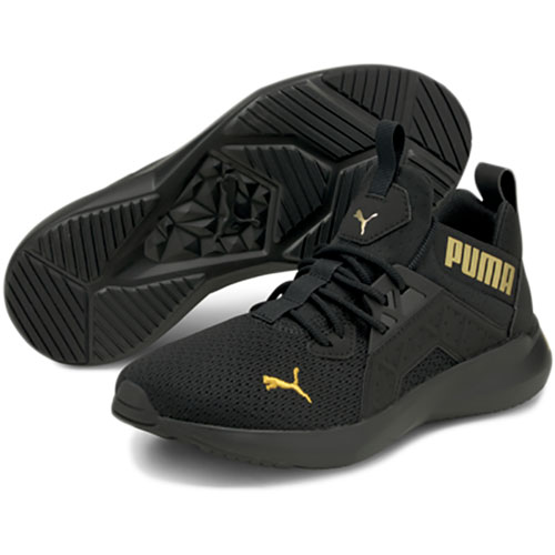 EAN 4063699671513 PUMA ウィメンズ ソフトライド エンゾ シャイン ランニングシューズ 25 Puma Black-Puma Team Gold 195469 靴 画像