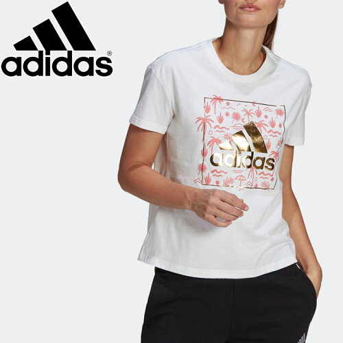 EAN 4064044914934 adidas ビッグロゴ フォイル グラフィック 半袖Tシャツ / Big Logo Foil Graphic Tee GL0992  S レディースファッション 画像