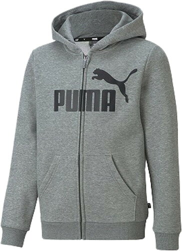 EAN 4064533357747 PUMA キッズ ボーイズ ESS ビッグ ロゴ FZ フーディー TR 120-160cm 140 Medium Gray Heather 848437 スポーツ・アウトドア 画像