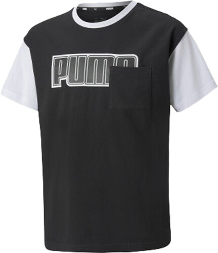 EAN 4064535564358 PUMA キッズ ボーイズ ALPHA リラックス 半袖 Tシャツ 120-160cm 160 Puma Black 849622 メンズファッション 画像