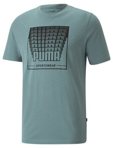 EAN 4064535858174 PUMA メンズ プーマ ワーディング グラフィック 半袖 Tシャツ L Mineral Blue 849497 スポーツ・アウトドア 画像