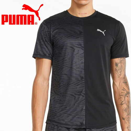 EAN 4064535868432 PUMA メンズ ランニング グラフィック 半袖 Tシャツ S Puma Black 521927 メンズファッション 画像