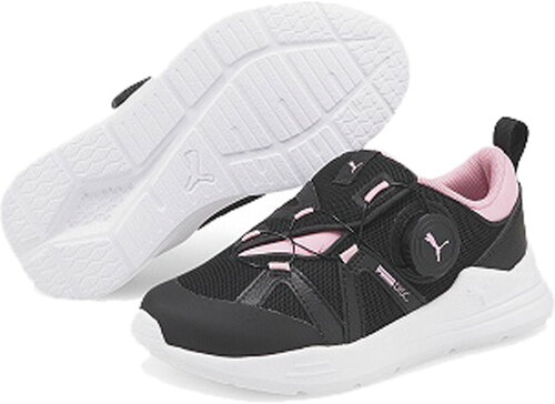 EAN 4064536272313 PUMA キッズ プーマ ワイヤードラン ディスク PS スニーカー 17-21cm 17 Puma Black-PRISM PINK 376543 キッズ・ベビー・マタニティ 画像