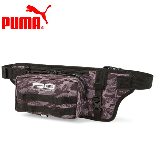 EAN 4064536413013 PUMA ユニセックス プーマ スタイル ウエストバッグ 2.5L OSFA Puma Black-Camo AOP 078873 スポーツ・アウトドア 画像