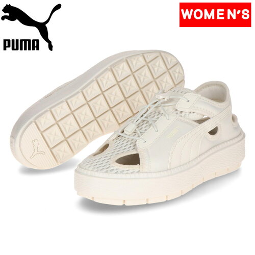 EAN 4064537393642 PUMA バスケット プラットフォーム トレース ライト ミュール ウィメンズ スニーカー 23 Pristine-Marshmallow 382872 靴 画像