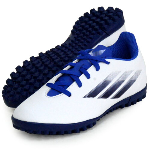 EAN 4065419212327 adidas 21_エックス_スピードフロー.4_TF_J GW7533 色 : フットウェアWHT/レカ サイズ : 225 スポーツ・アウトドア 画像