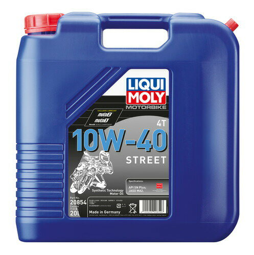 EAN 4100420208546 LIQUI MOLY リキモリ STREET 4T ストリート 容量：20L 車用品・バイク用品 画像